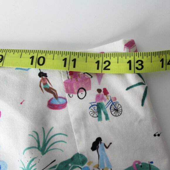 Love, Lilly size 00 Mini a-line skirt white summer fun beach scene print cotton - Picture 6 of 10